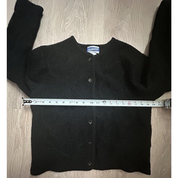 Vintage‎ Pendleton|Wool Cardigan|Button Up|Black|SZ L - Picture 4 of 9